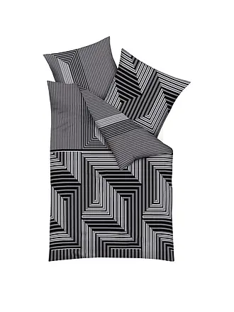 KAEPPEL | Biancheria da letto in flanella 70x90cm/140x200cm ESCAPE Oro | schwarz